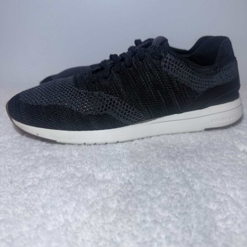 COLE HAAN Grand Os Pro Stitchline Sneaker Black Grey Knit Men 10.5 Shoes C27901